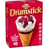 Peters Drumstick Ice Cream Boysenberry 4pk