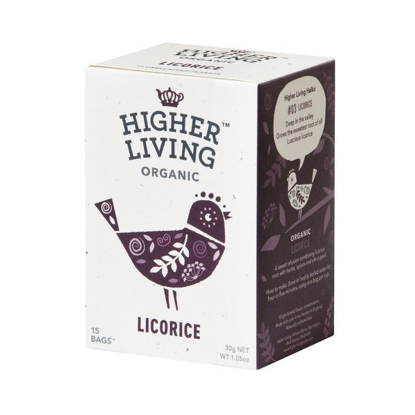 Higher Living Licorice Tea Bags 15pk