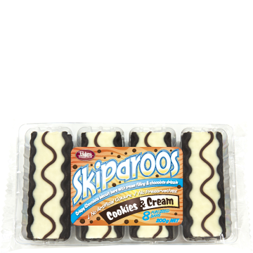 Bakers Collection Skiparoos Cookies & Cream 8pk 200g