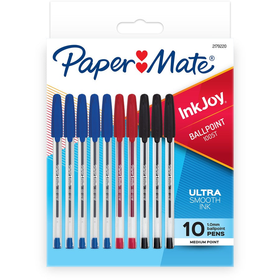 Papermate Inkjoy Ballpoint Tricolour 10 Pack