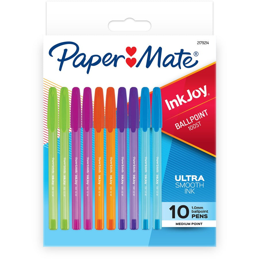 Papermate InkJoy Ballpoint Assorted Colours 10 Pack