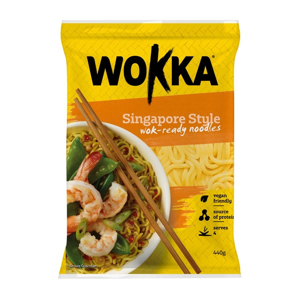 Wokka Singapore Style Wok Ready Noodles 440g