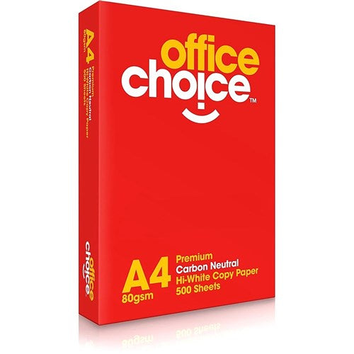 Office Choice Premium Copy Paper A4 80gsm White Ream Of 500 Sheets