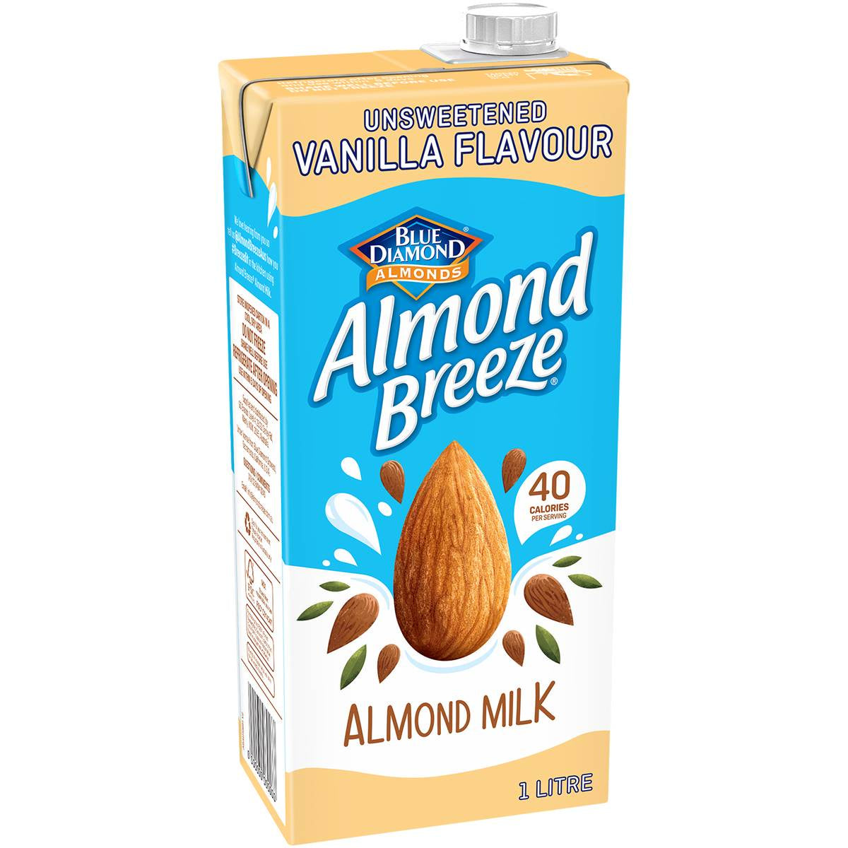 #Blue Diamond Almond Breeze Almond Milk Unsweetened Vanilla  1l