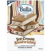 Bulla Ice Cream Sandwich Cookies & Cream 4pk