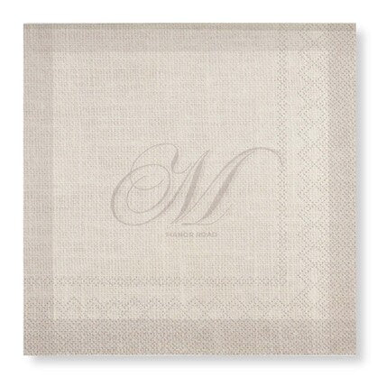 MR Linen (Monogram Beige) Napkins - Luncheon