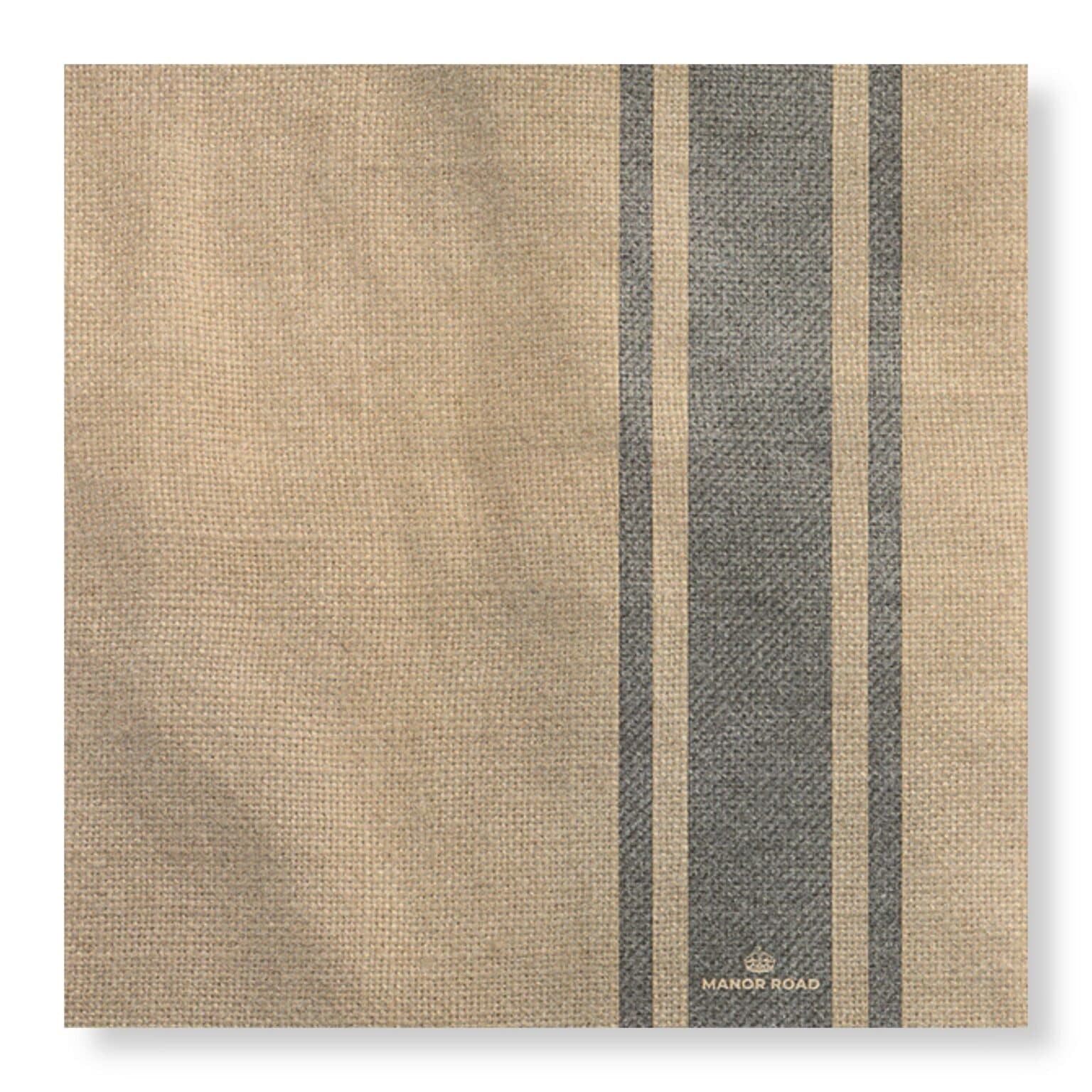 Coffee Stripe Napkins Cocktail