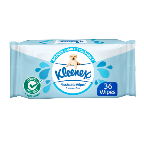 Kleenex Flushable Wipes Unscented 36pk