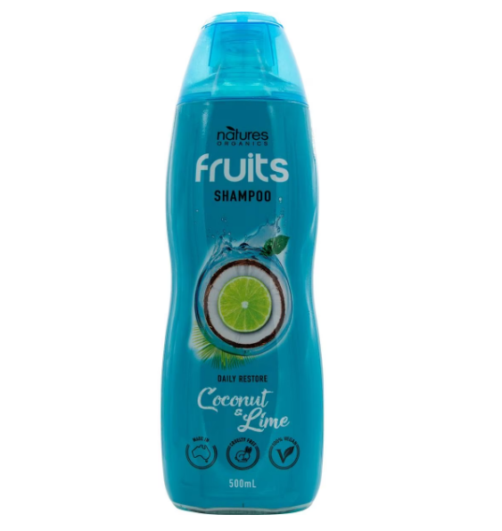 Natures Organics Fruit Shampoo Coconut & Lime 500ml