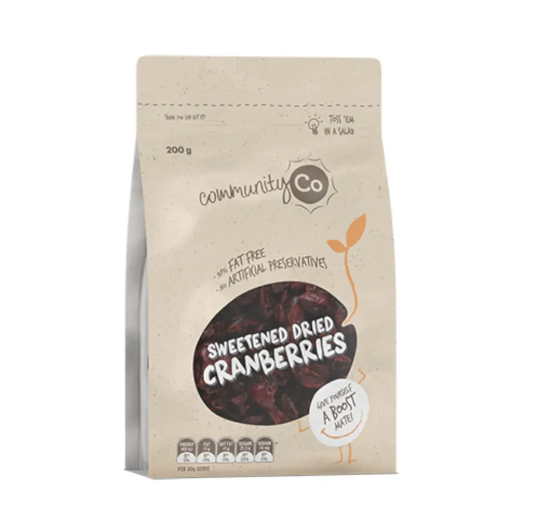 Community Co Dried Cranberries 200 Gram