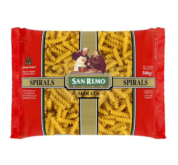 San Remo Spirals Medium Pasta 500g