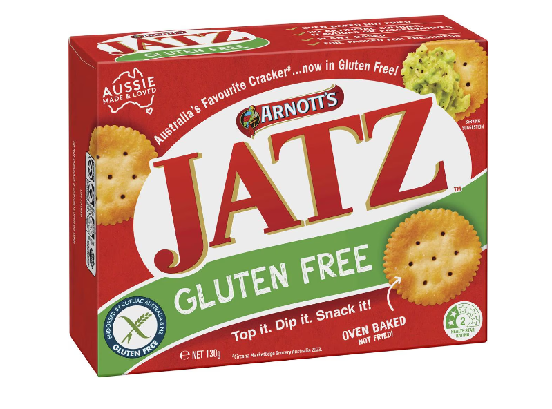 Arnott's Gluten Free Jatz Cracker Biscuits 130g