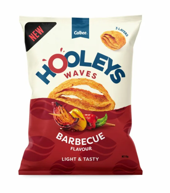 Calbee Hooleys Waves Barbecue Flavour