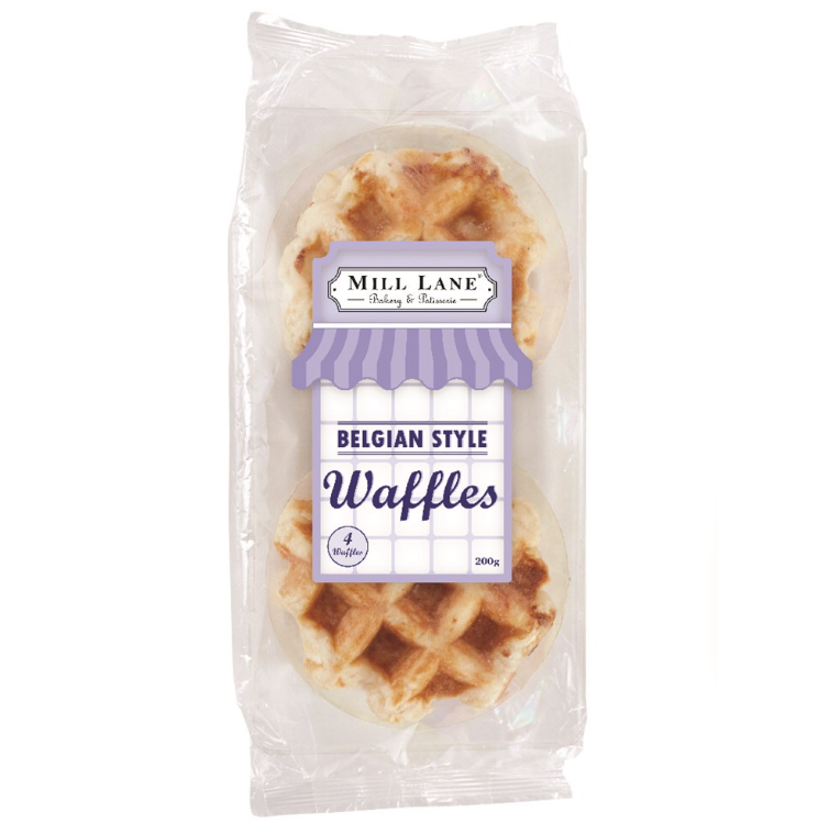 Mill Lane Waffles Belgian Style 4pk 200g