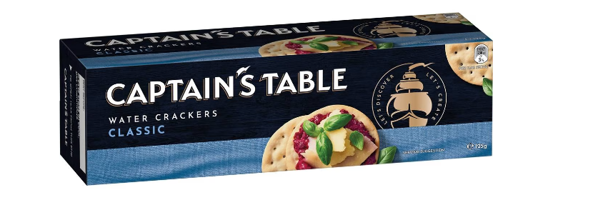 Captains Table classic crackers 125g