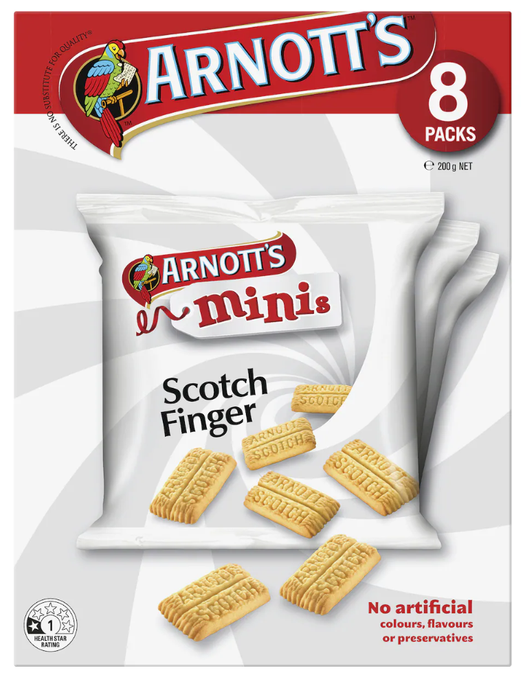 Arnott's Mini Scotch Finger Multipack Biscuits 8 Pack