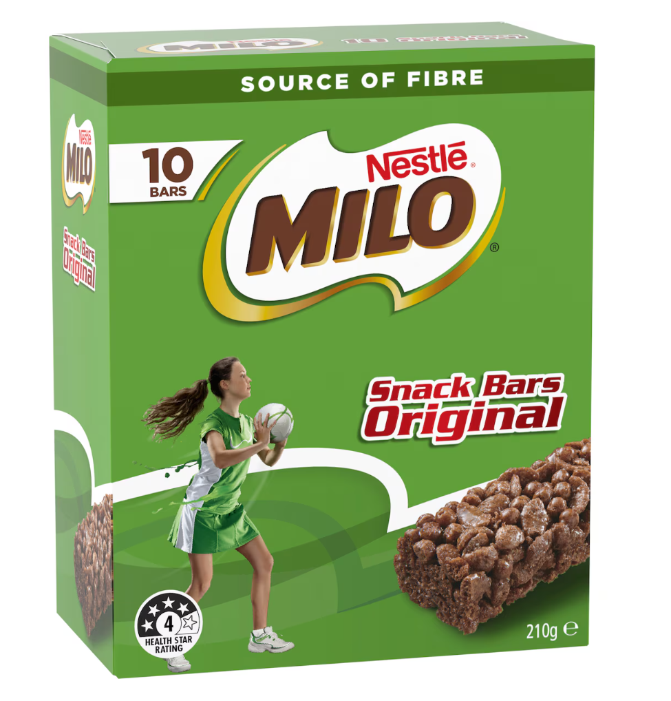 Nestle milo cereal bar snack bars original 5x210g