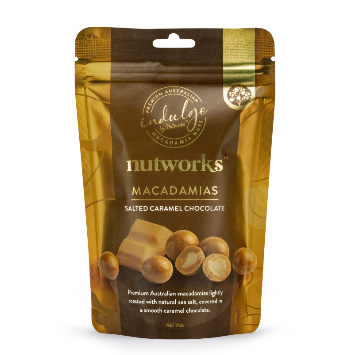 Nutworks Salted Caramel Choc Macadamias 75g