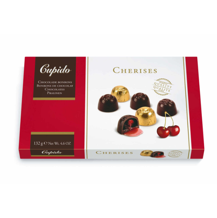 Cupido Chocolate with Cherries 132g