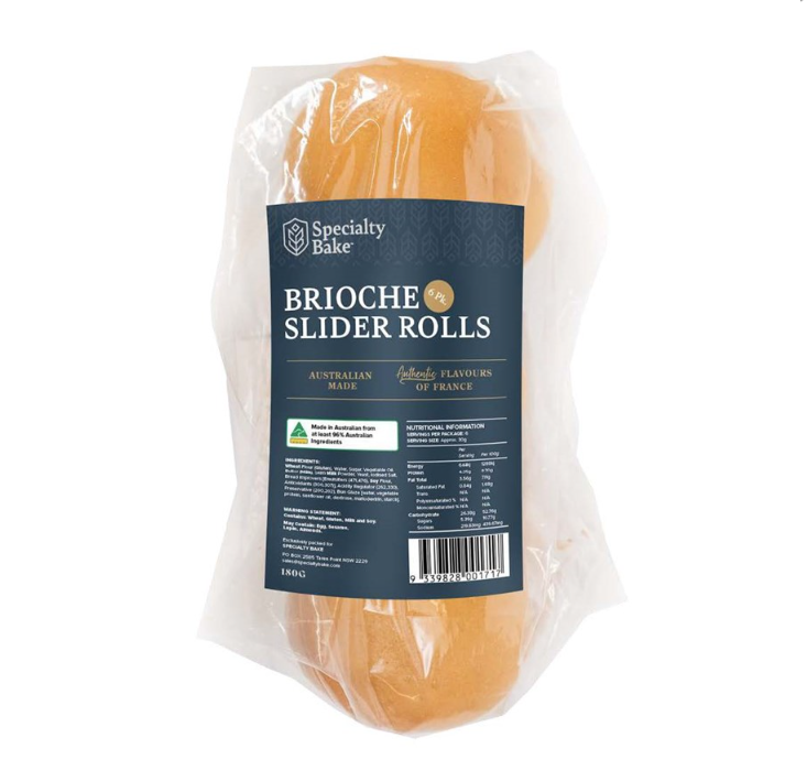 Specialty Bake Brioche Rolls Slider 6 Pack