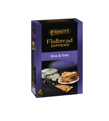 Arnott's Flatbread Dippers Olive & Fetta 130g