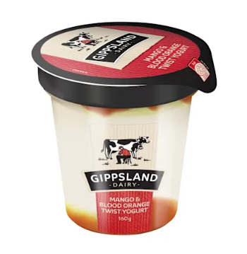 Gippsland Dairy Mango Blood Orange Twist Yoghurt 160g