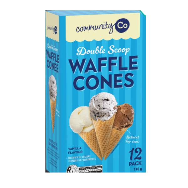 Community Co Waffle Cones 12 Pack