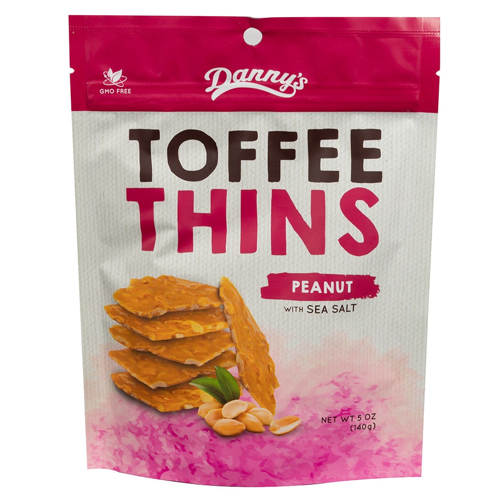 Danny's Toffee Thins Peanut & Sea Salt 140g