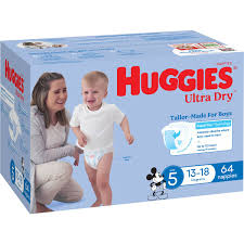 Huggies Ultra Dry Nappies Boy Size 5 13-18kg 64pk