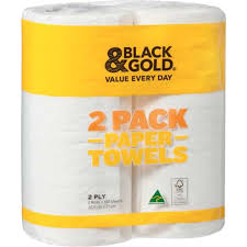 Black & Gold Paper Towel 2Ply 2 Pack