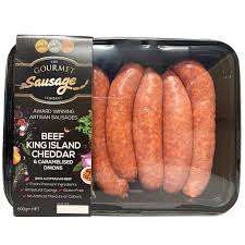 The Gourmet Sausage Co Beef King Island Cheddar & Caramelised Onion