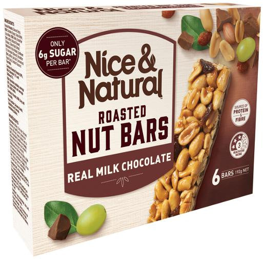 Nice & Natural Chocolate Roasted Nut Bar 192g