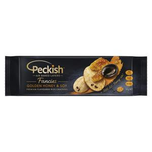 Peckish Fancies Rice Crackers Golden Honey & Soy 90g