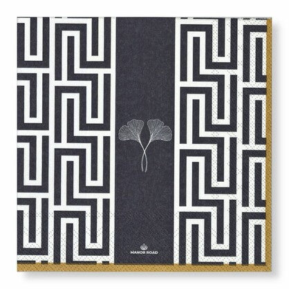 MR Gingko (Navy) Napkins - Luncheon