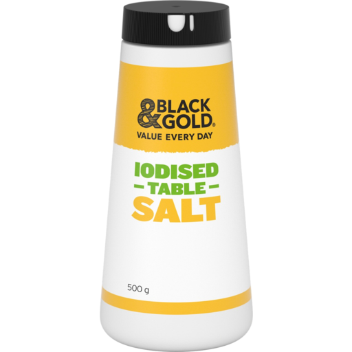 Black & Gold Iodised Table Salt 500g