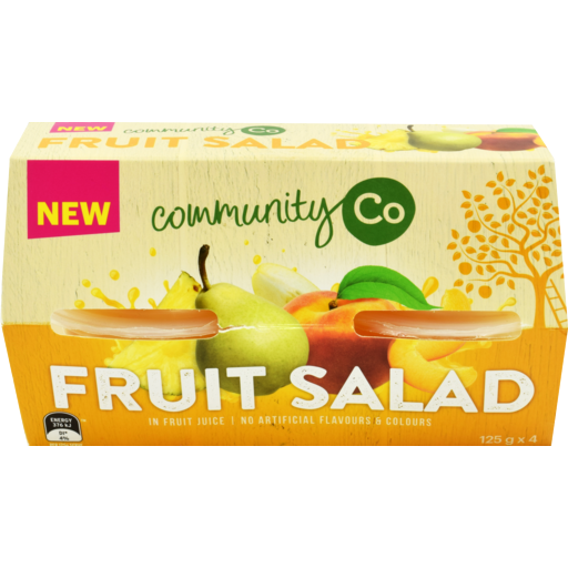 Community Co Fruit Salad in Fruit Juice 125g x 4