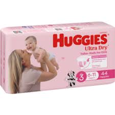 Huggies Ultra Dry Nappies Girls Size 3 6-11kg 90pk