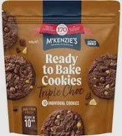 Mckenzies  Ready to Bake Cookie Dough Triple Choc Chip 400g