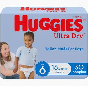 Huggies Ultra Dry Nappies Boys Size 6 16+kg 60pk