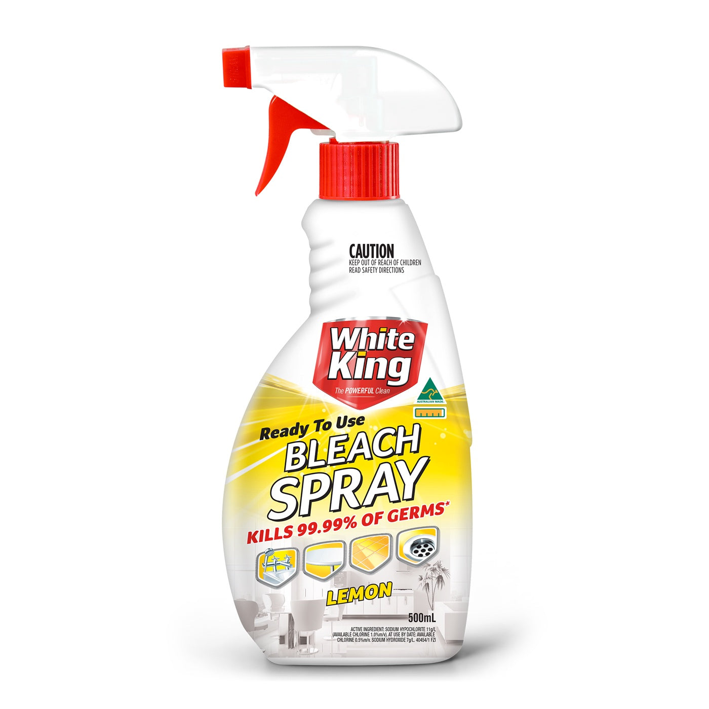 White King Bleach Spray Lemon 500ml