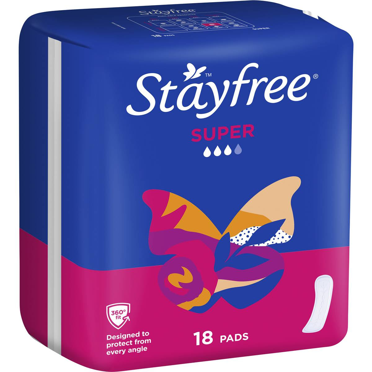 Stayfree Super Pads No Wings 18pk