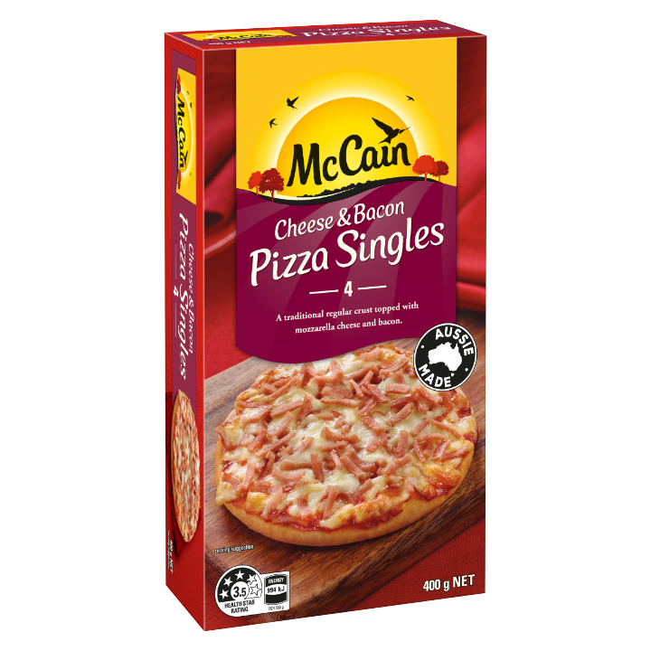 McCain Pizza Singles Cheese & Bacon 400g