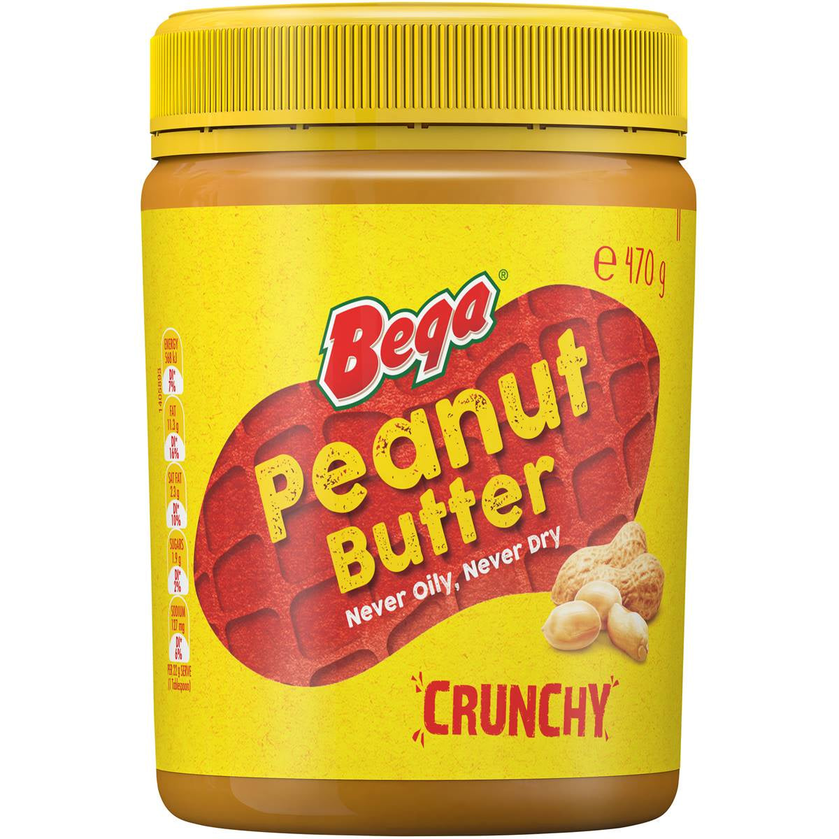 Bega Peanut Butter Crunchy 470g