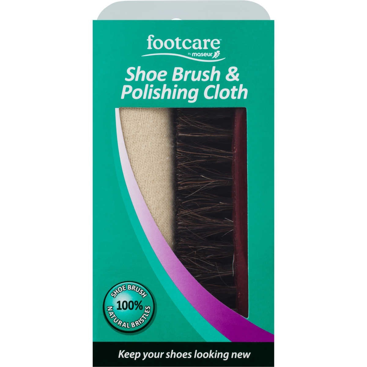 Footcare shoe Brush & Polishing Cloth