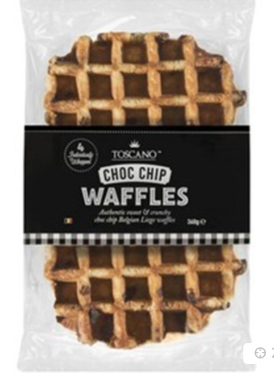 Toscano Waffles Choc Chip 360g