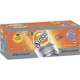 Sunkist Zero Sugar Cans 375ml x 10pk