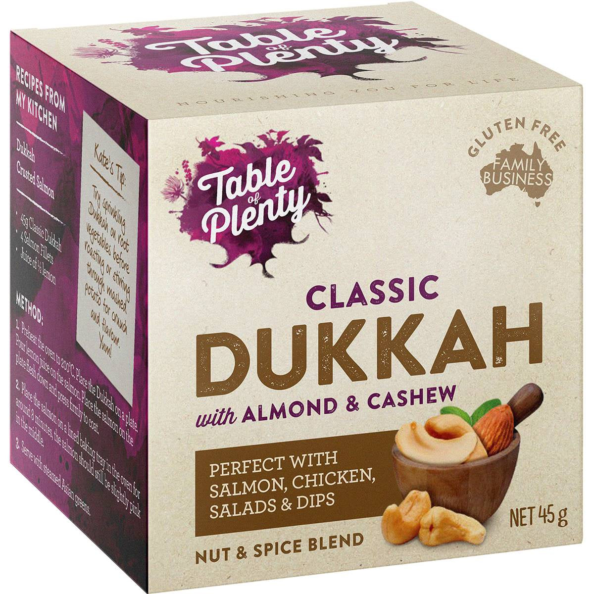 Table of Plenty Classic Dukkah with Almond & Cashew 45g