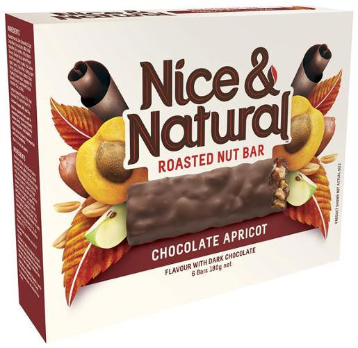 Nice & Natural Apricot Chocolate Nut Bar 180g