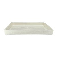 Burlap Square Tray - White