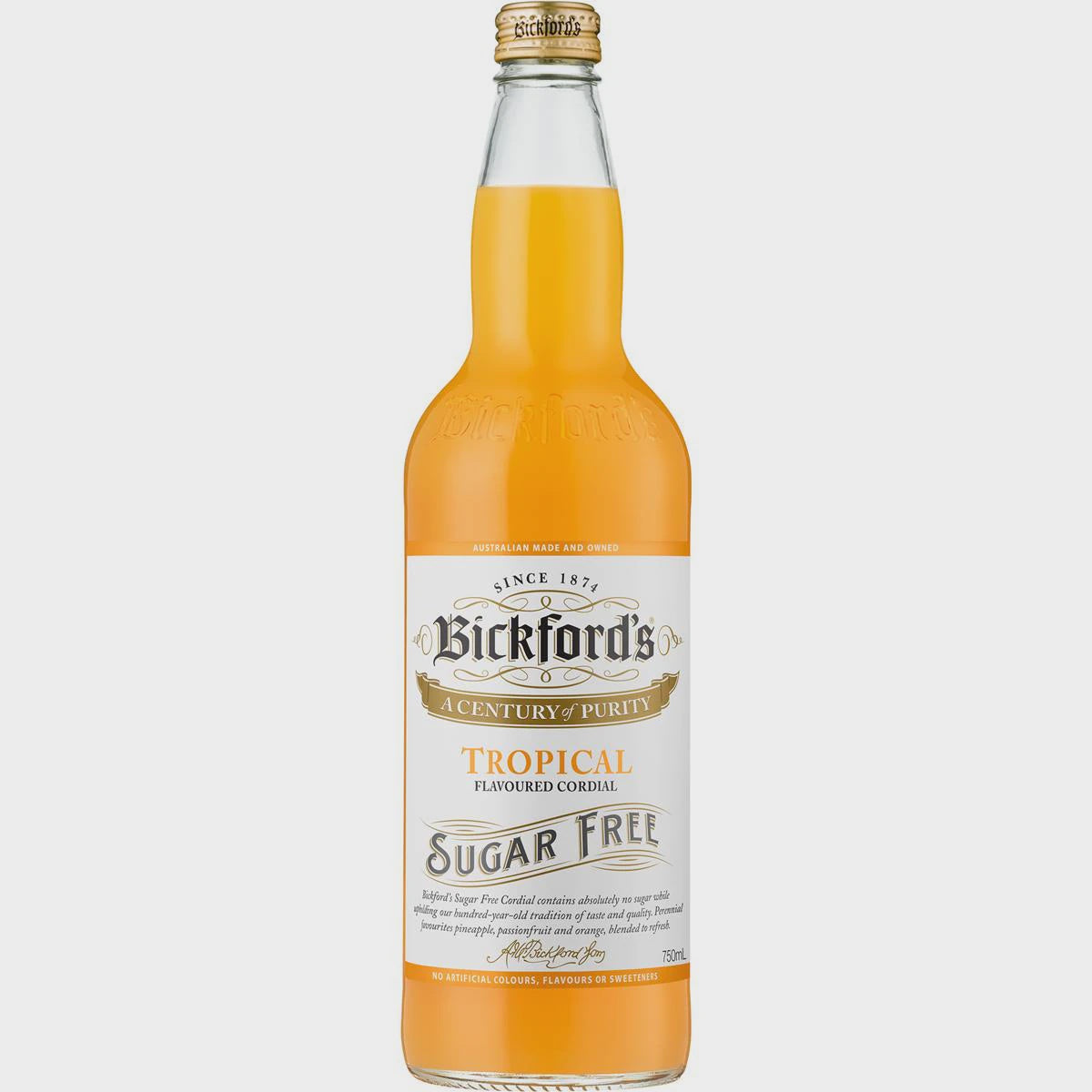 #Bickfords Tropical Cordial Sugar Free 750ml